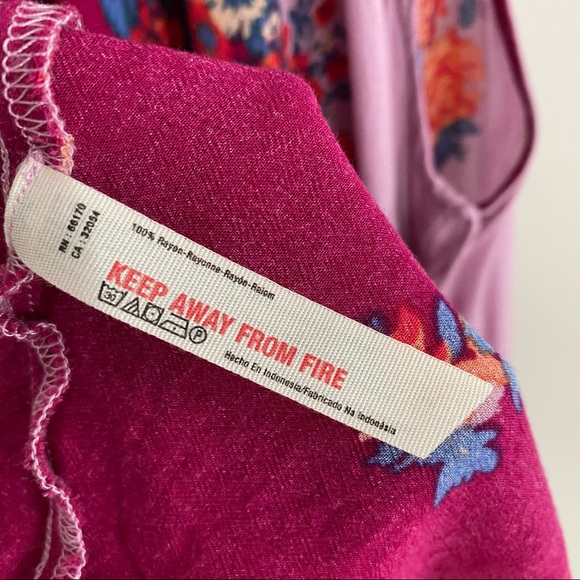 Free People Its a Cinch Print Slip Dress Floral Size Small - Picture 7 of 9